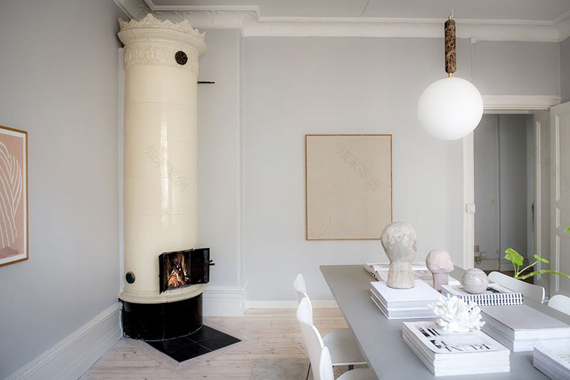 柔美恬静 | 哥德堡淡雅粉色调公寓设计-15