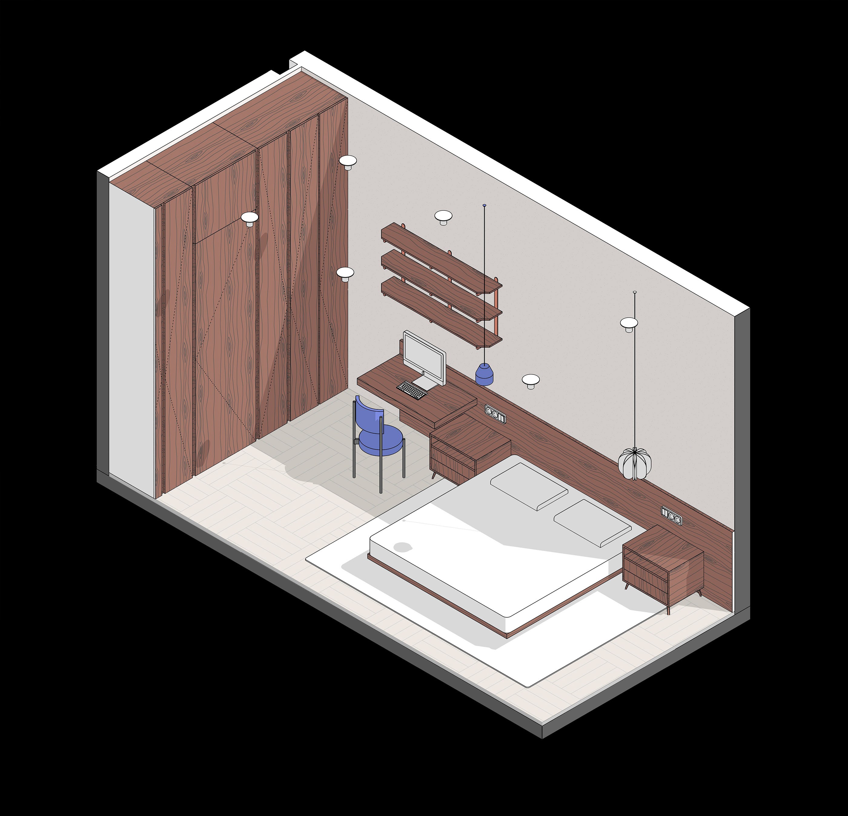 64㎡多彩小空间公寓设计-16