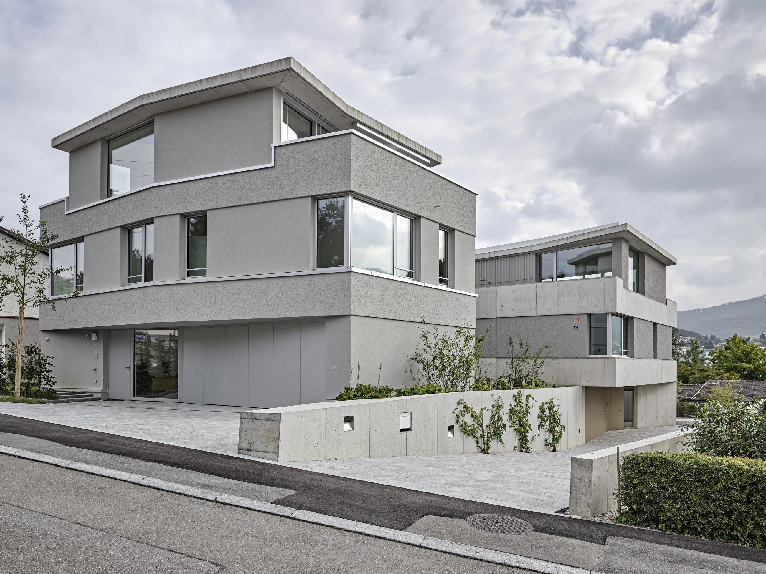 瑞士 Adliswil 两户独立住宅设计-9