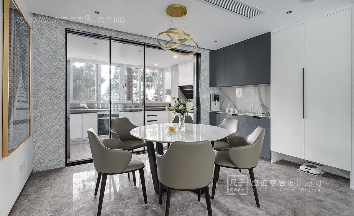 深圳观海台 140 平米现代轻奢风,生活因光影斑驳而精彩-23