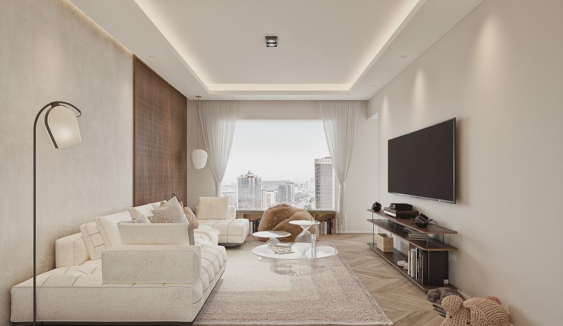 80㎡粉色阳台少女心住宅设计-0