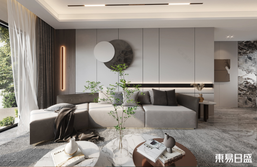 【案例】形与型的切割融合:沉浸式体验320㎡四居如此有气质!-51