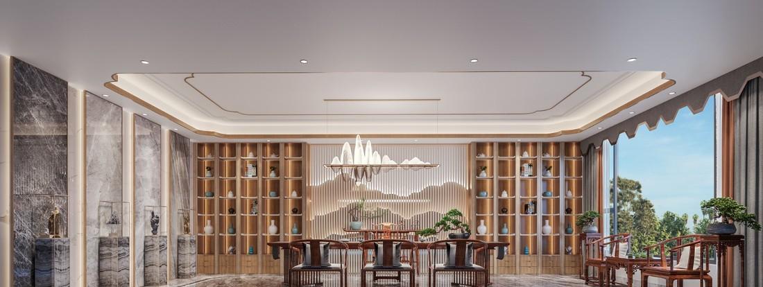 山水禅意的中式办公空间设计-0