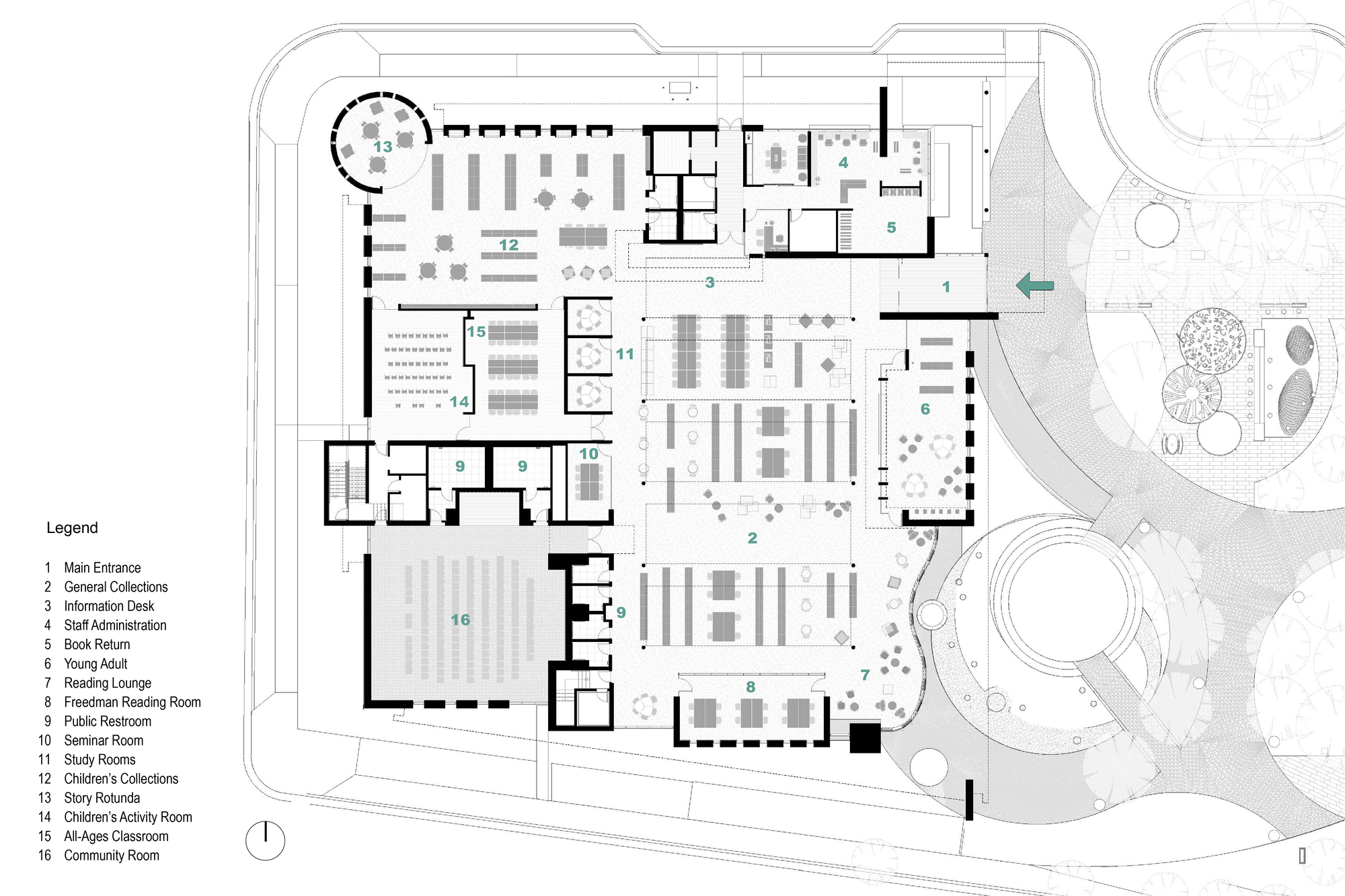 CABQ 国际区图书馆丨美国阿尔伯克基丨RMKM 建筑事务所-23