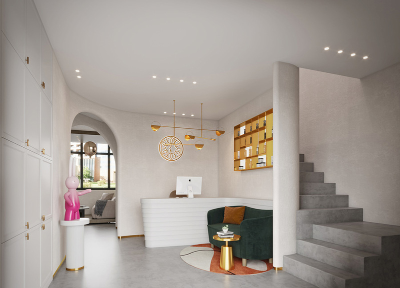 美容院室内设计案例效果图-3