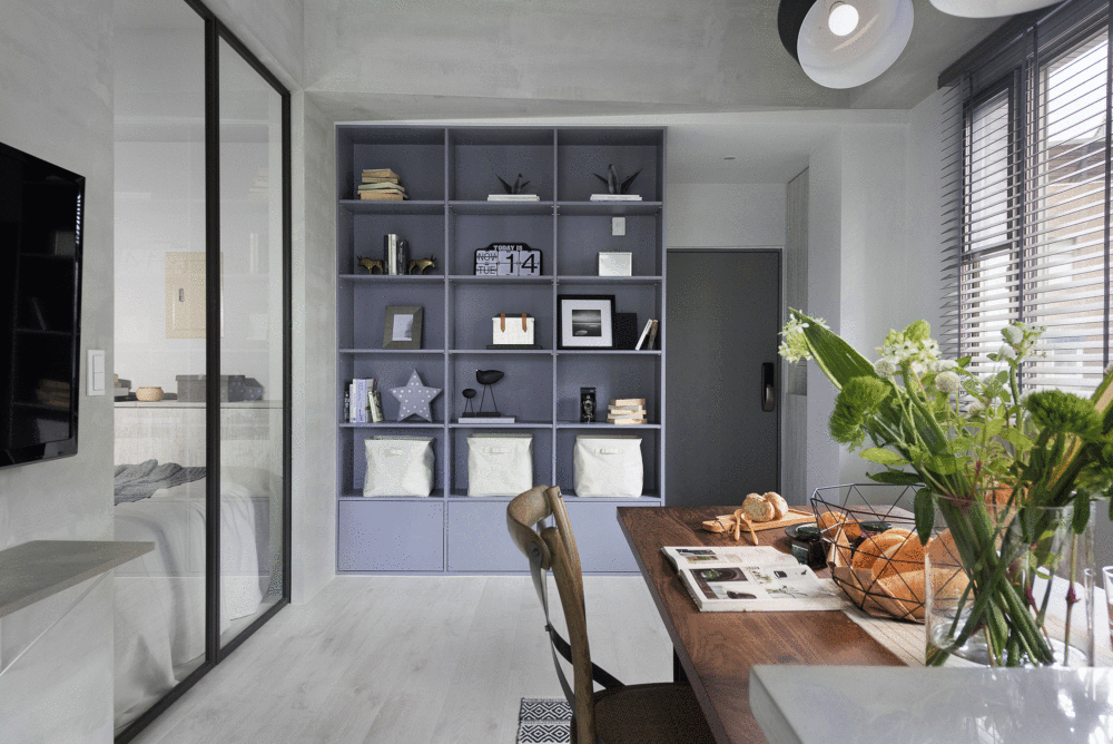 现代工业风 31㎡住宅，寓子设计诠释水泥墙与木质的完美融合-8