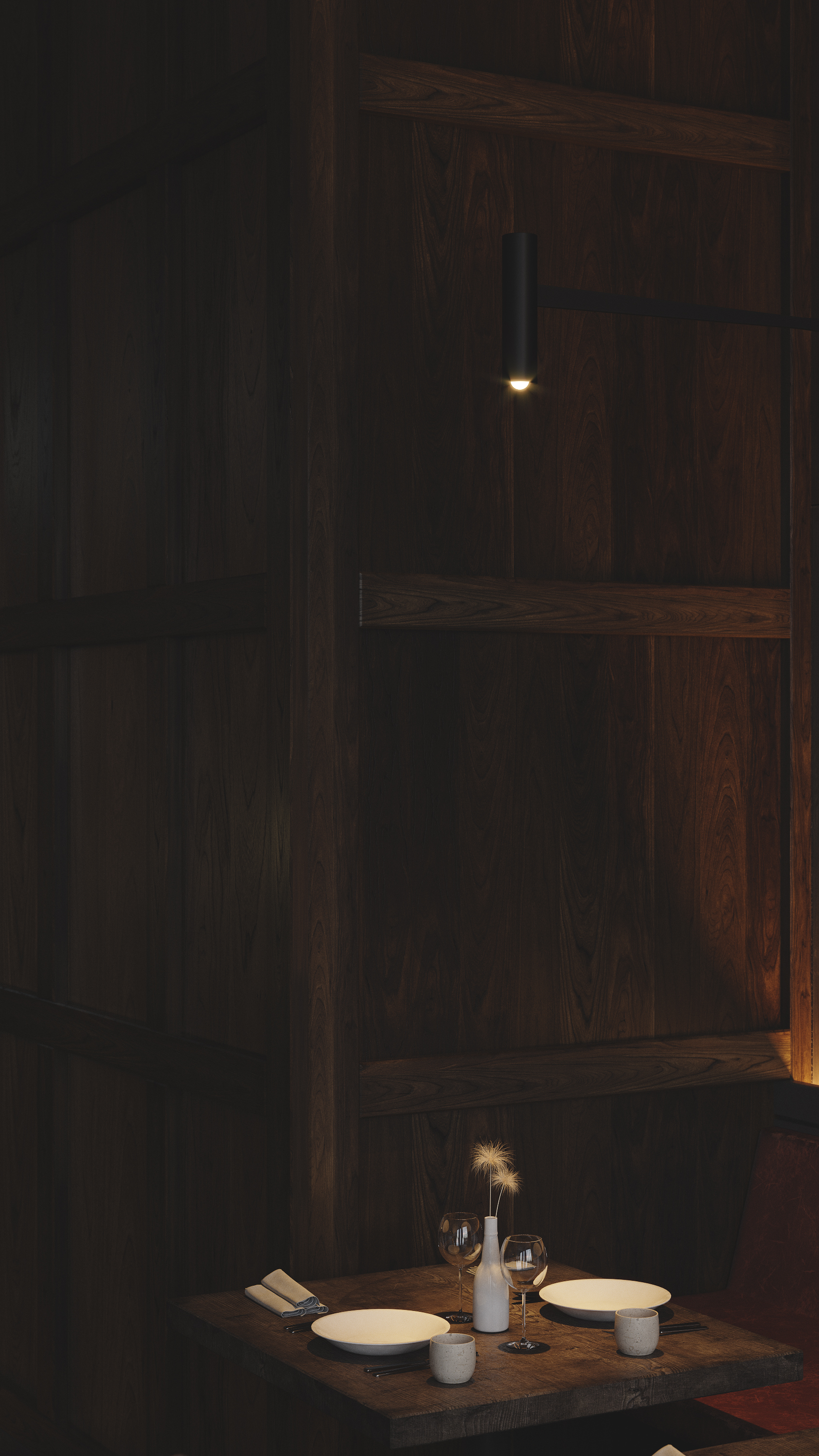 暗系小餐厅 | 3DMAX CR 5.0 Zbursh RizomUV PSCC 打造精致空间-17