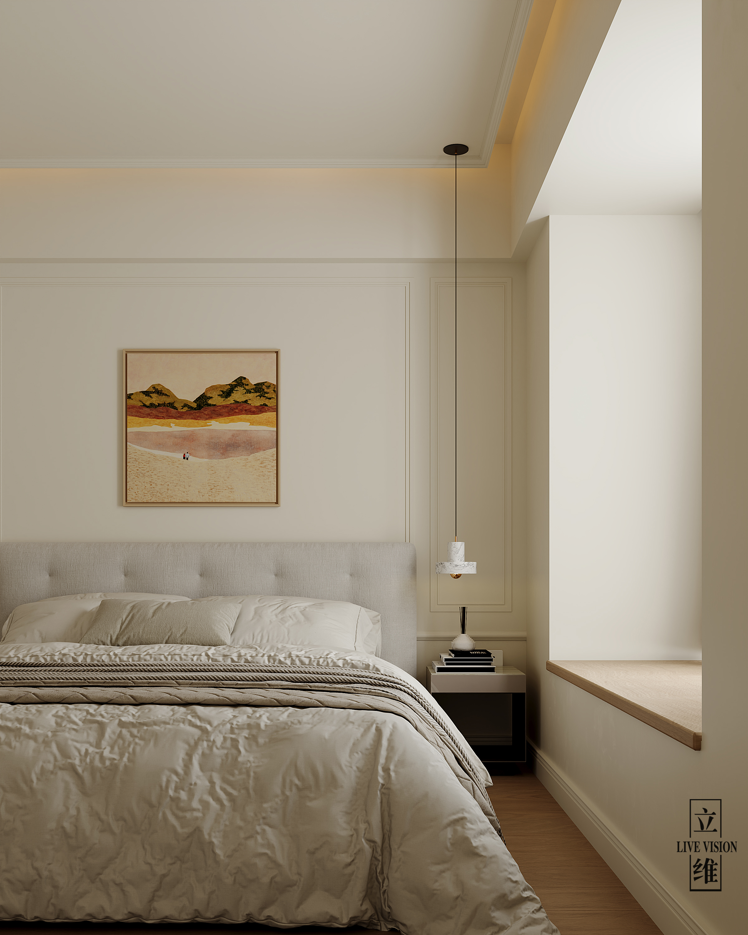 近期渲染 现代奶油风-21