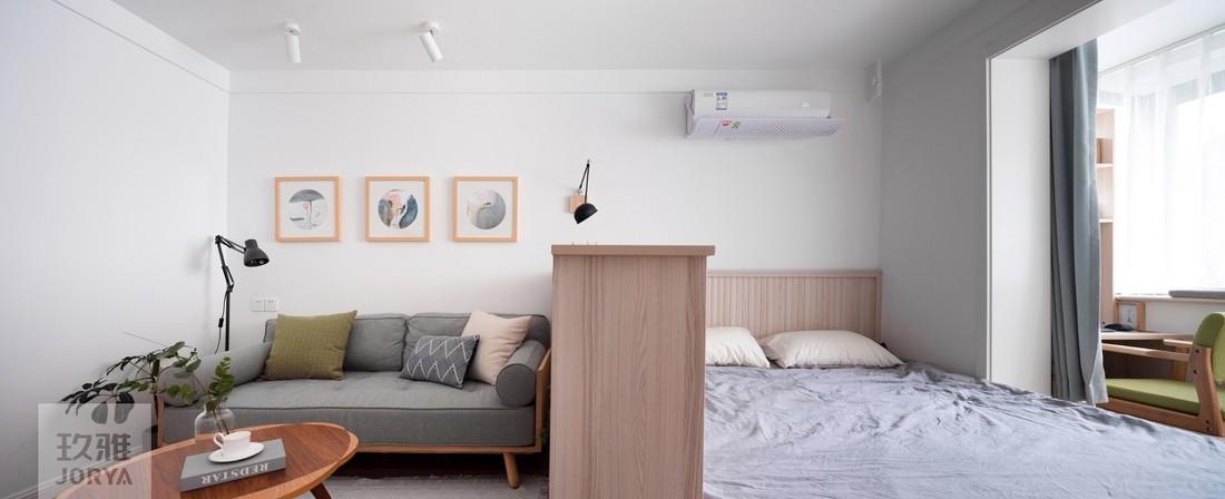 北京 60 平长条老房翻新,打造南北通透日式小家-2