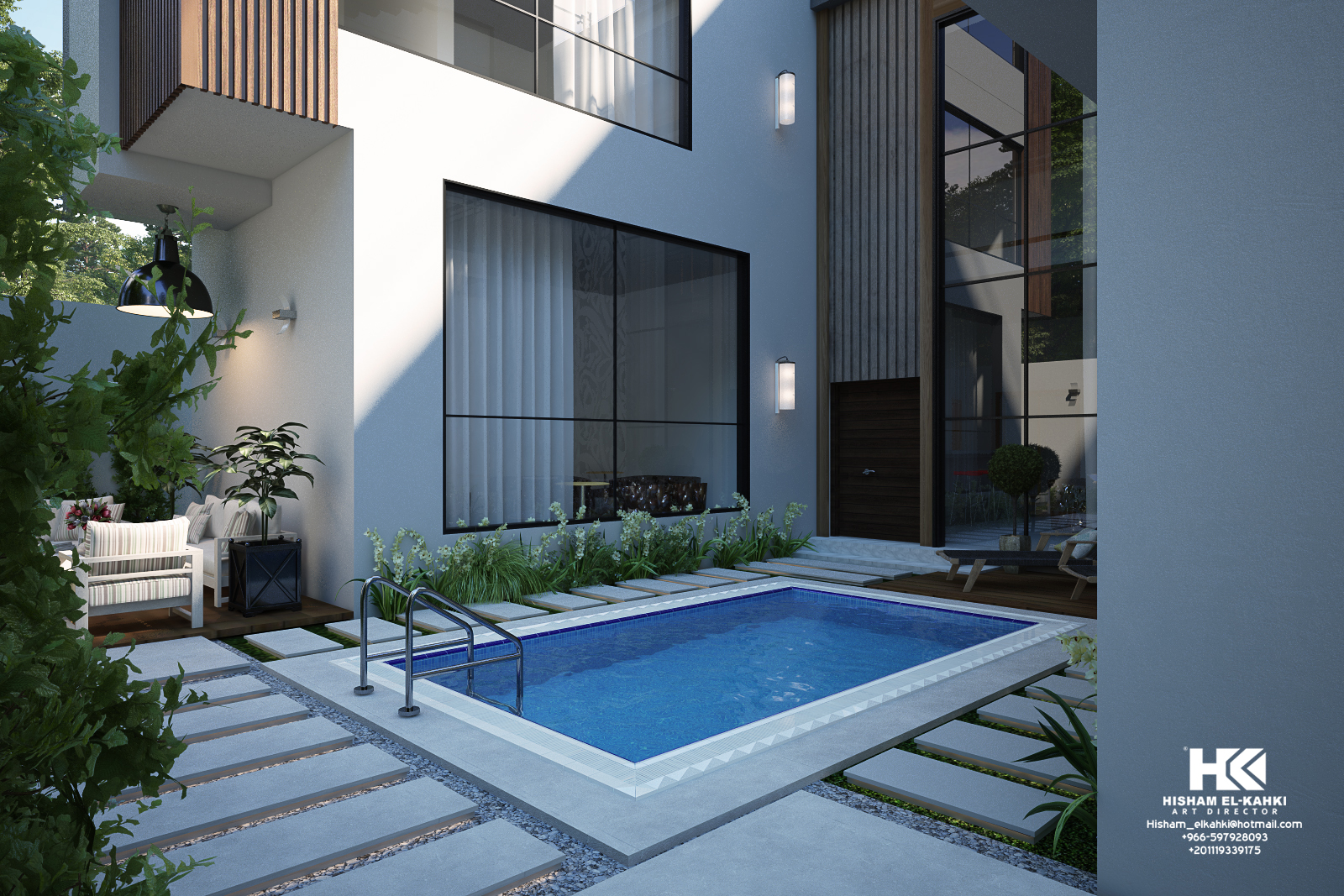 Modern Villa Exterior Design With Landscape-10