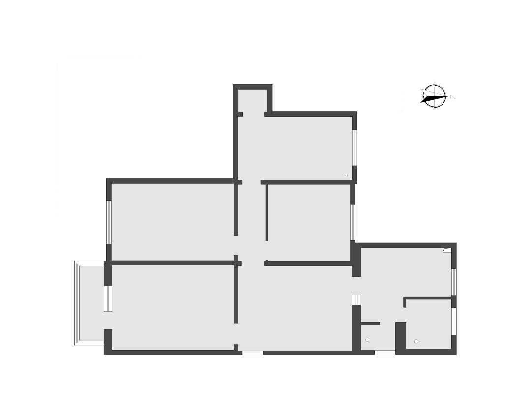 四居室无客厅设计 | 功能齐全,环保实木定制-0