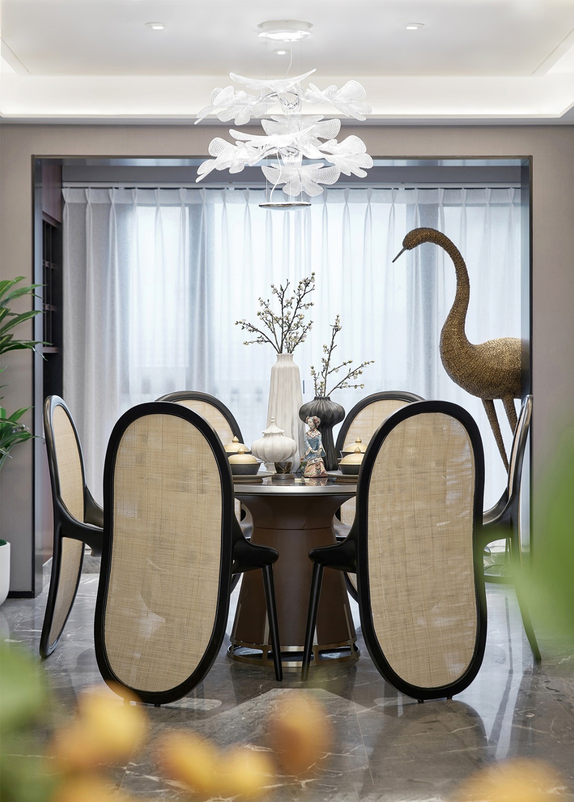 建正紫阙 | 禅意中式样板间设计-22