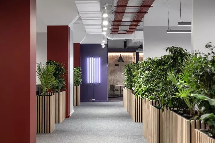 乌克兰 AmoMedia 办公室 | 工业风与活力的红绿碰撞-11