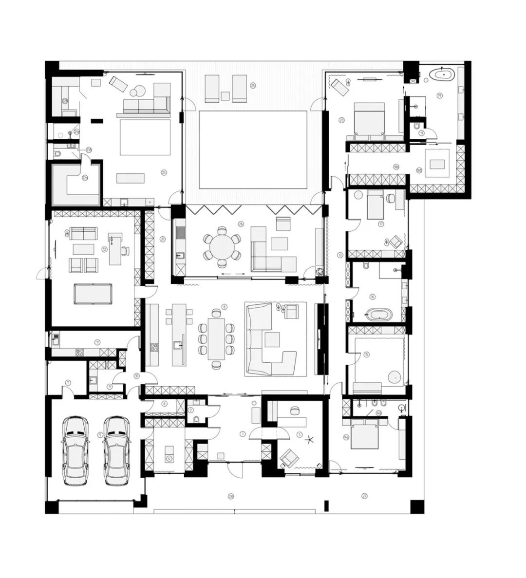 725㎡极简主义别墅,自然之美与生活品质的完美融合-8