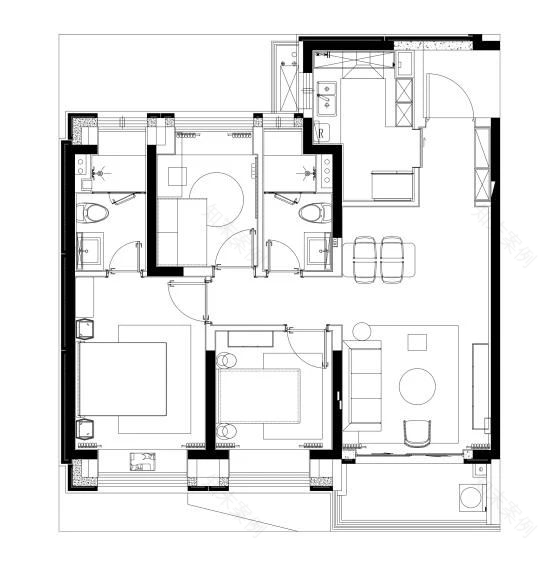 融信海纳印象样板间丨中国上海丨元禾大千(软装),上海彦哲室内设计有限公司(硬装)-56