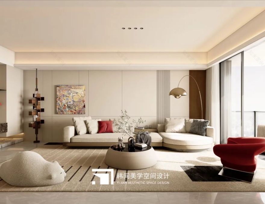 滨江凯旋门220㎡当空无一物遇见温柔设计-38