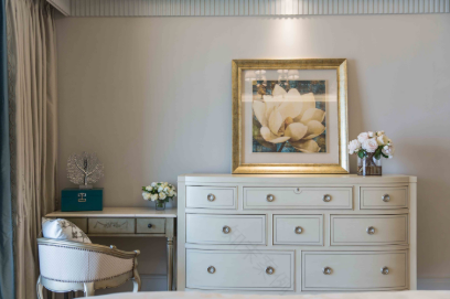 都市中的写意生活 · 墨色客厅与优雅卧室丨美禾设计-16