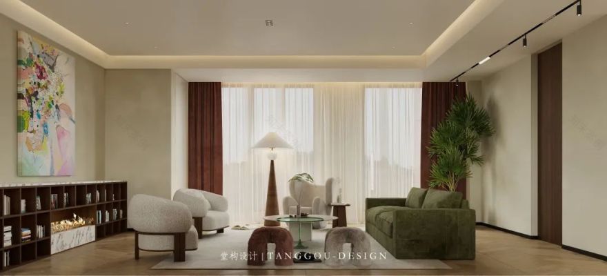 武汉 452㎡私宅别墅轻复古浪漫设计丨中国武汉丨堂构设计-6