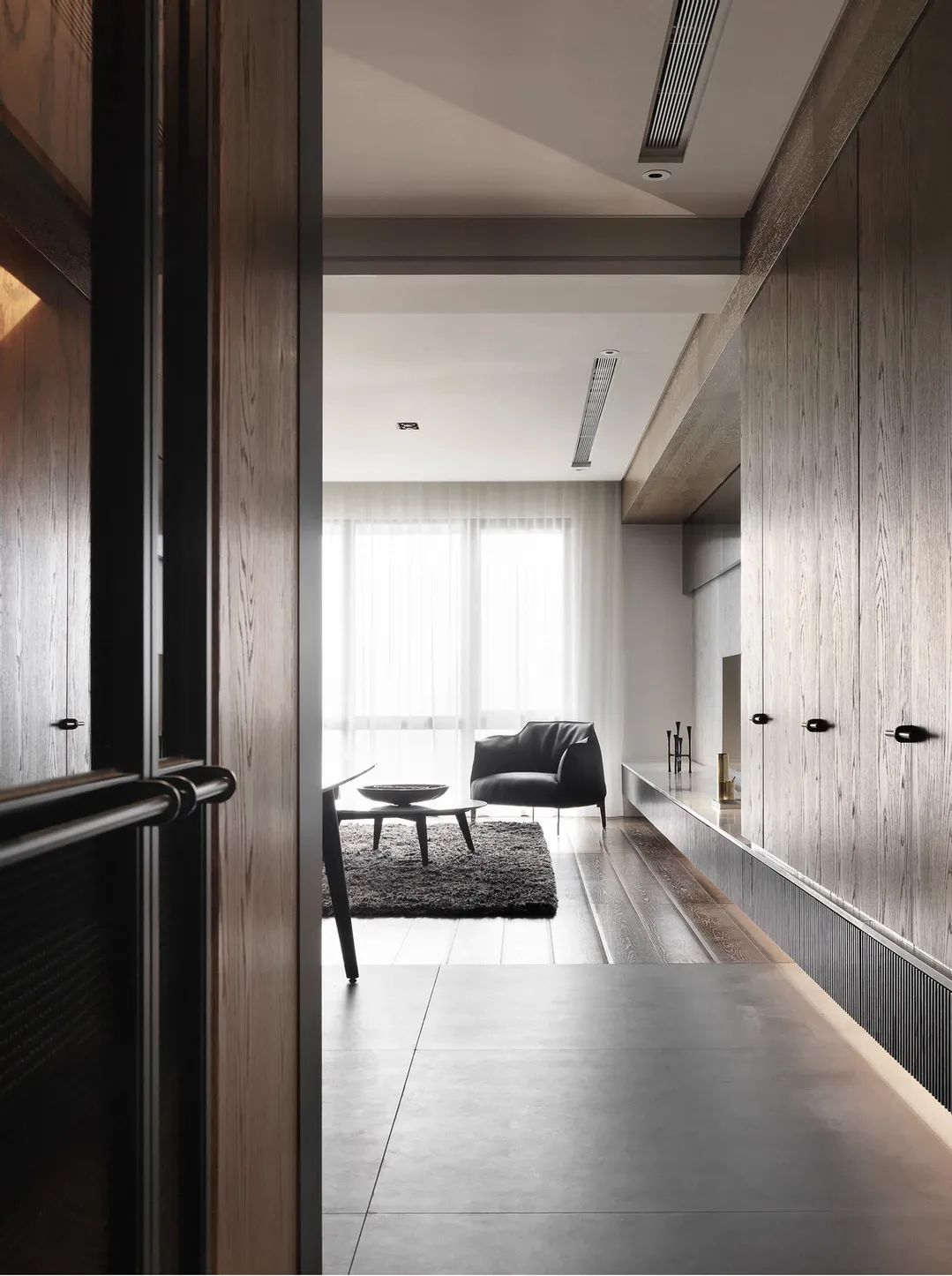 胡桃木+高级灰，纯粹而艺术的现代空间-42
