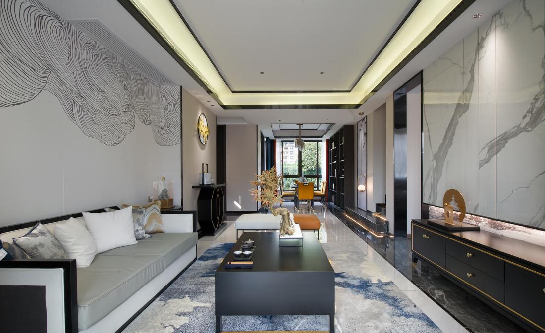 新中式四居室复式设计-7