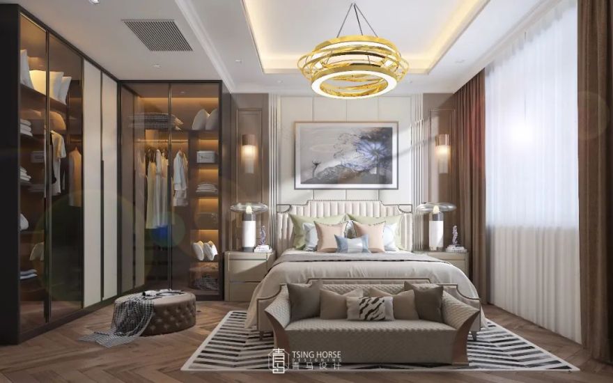 御河上院轻奢格调 | 王清玉 400㎡联排下叠设计-130