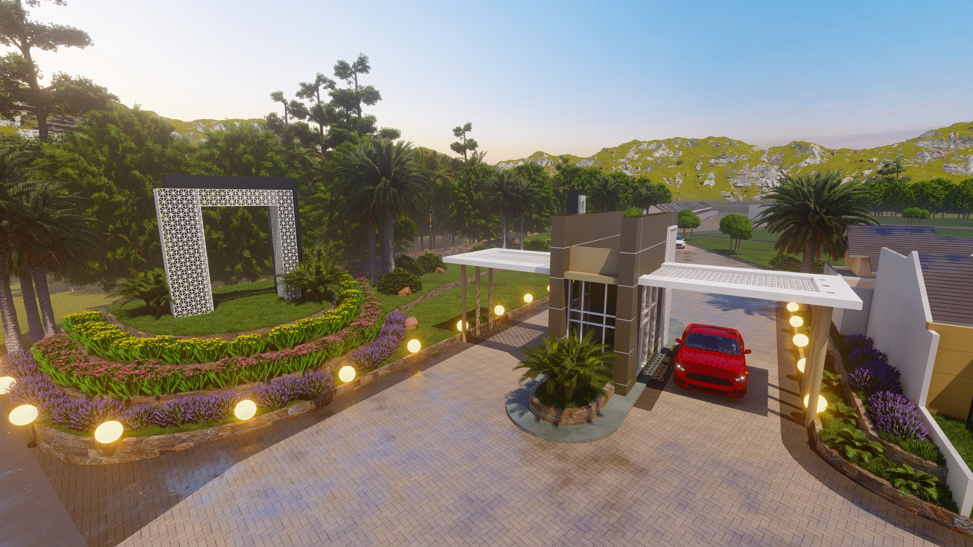 Modern Entrance Gate of Housing in Karawang-3