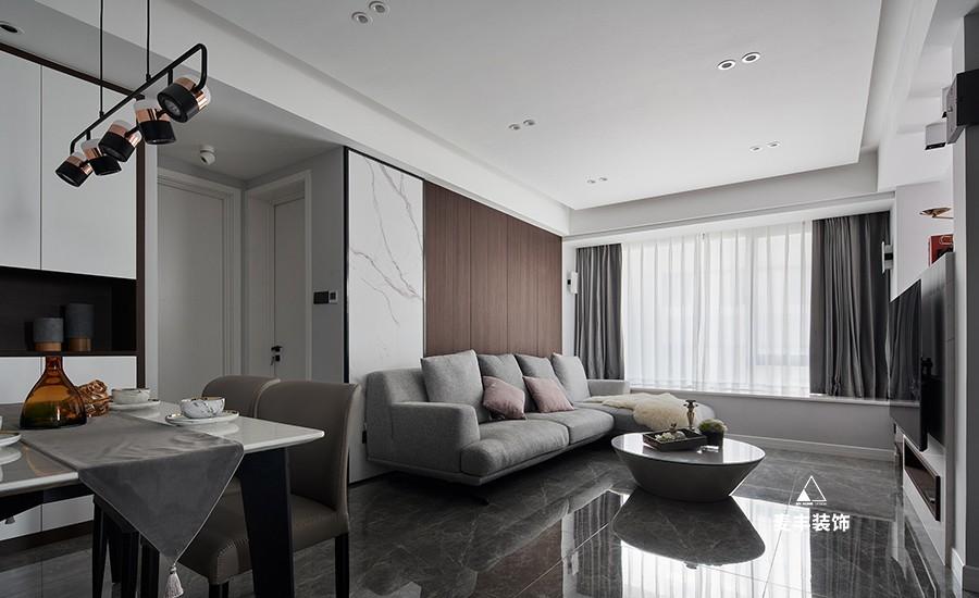 麦丰国际设计丨 90㎡现代简约家居,自然与理性的完美融合-2