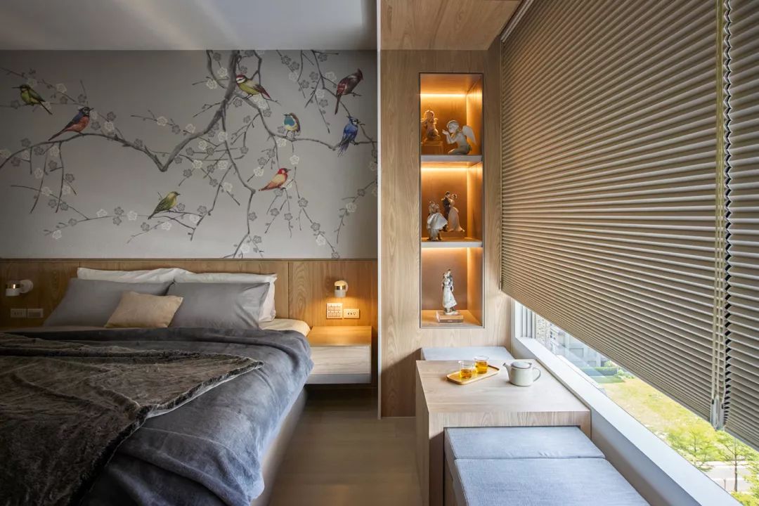 浪漫欧式陶偶搭佐典雅花鸟，新成屋 180 平米诗意家居设计-43