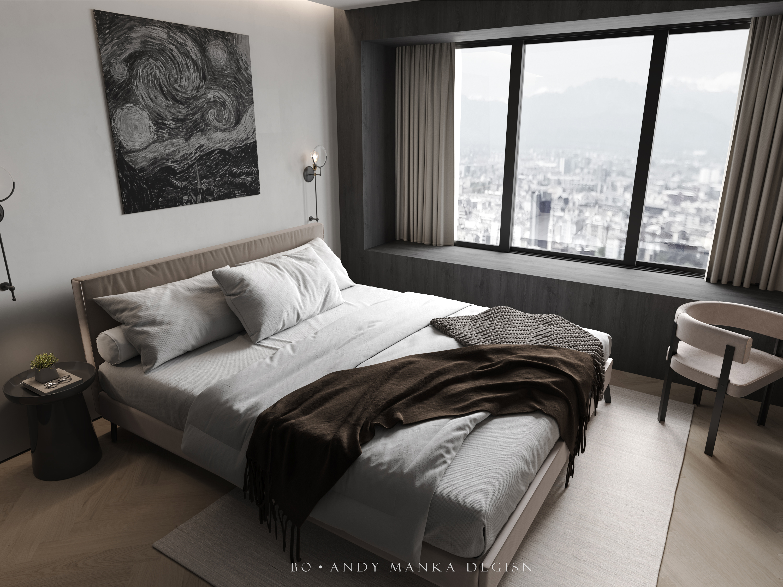 黑色与木色的碰撞-19