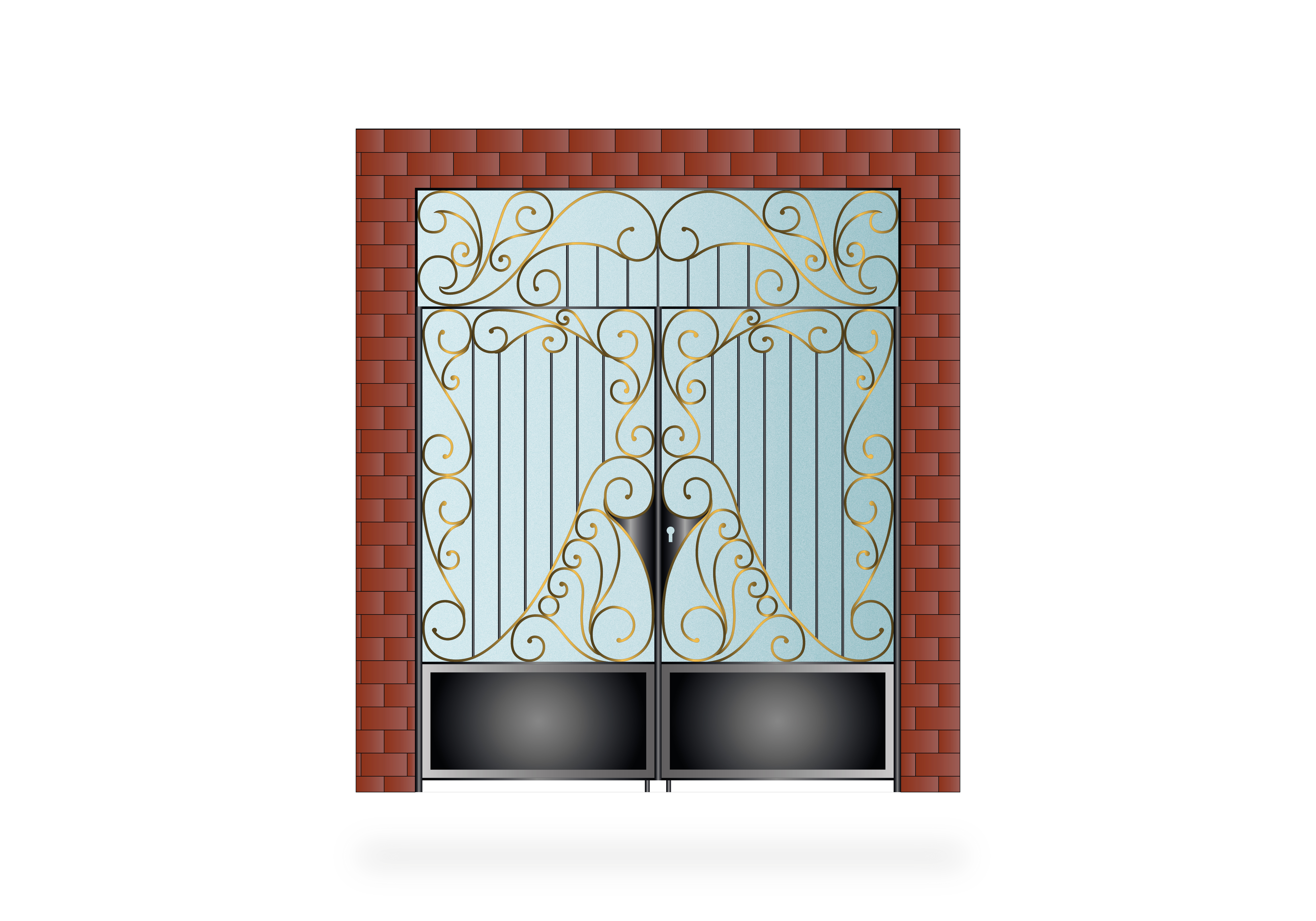 Wrought iron gates design , interior gates and handrail-6