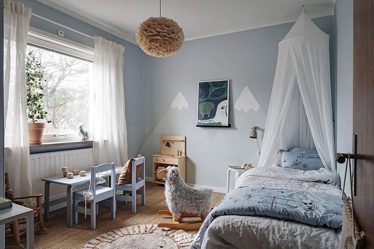 瑞典小屋复古壁纸与木墙设计-26