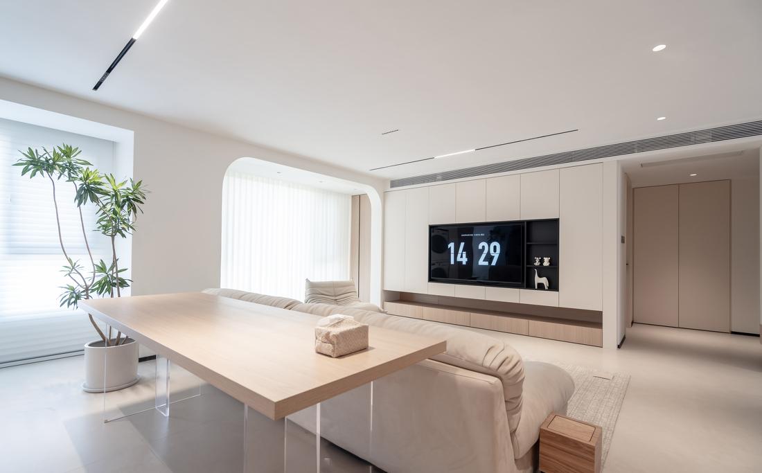 苏州绿地半岛极简奶油风丨中国苏州丨域空间设计-21