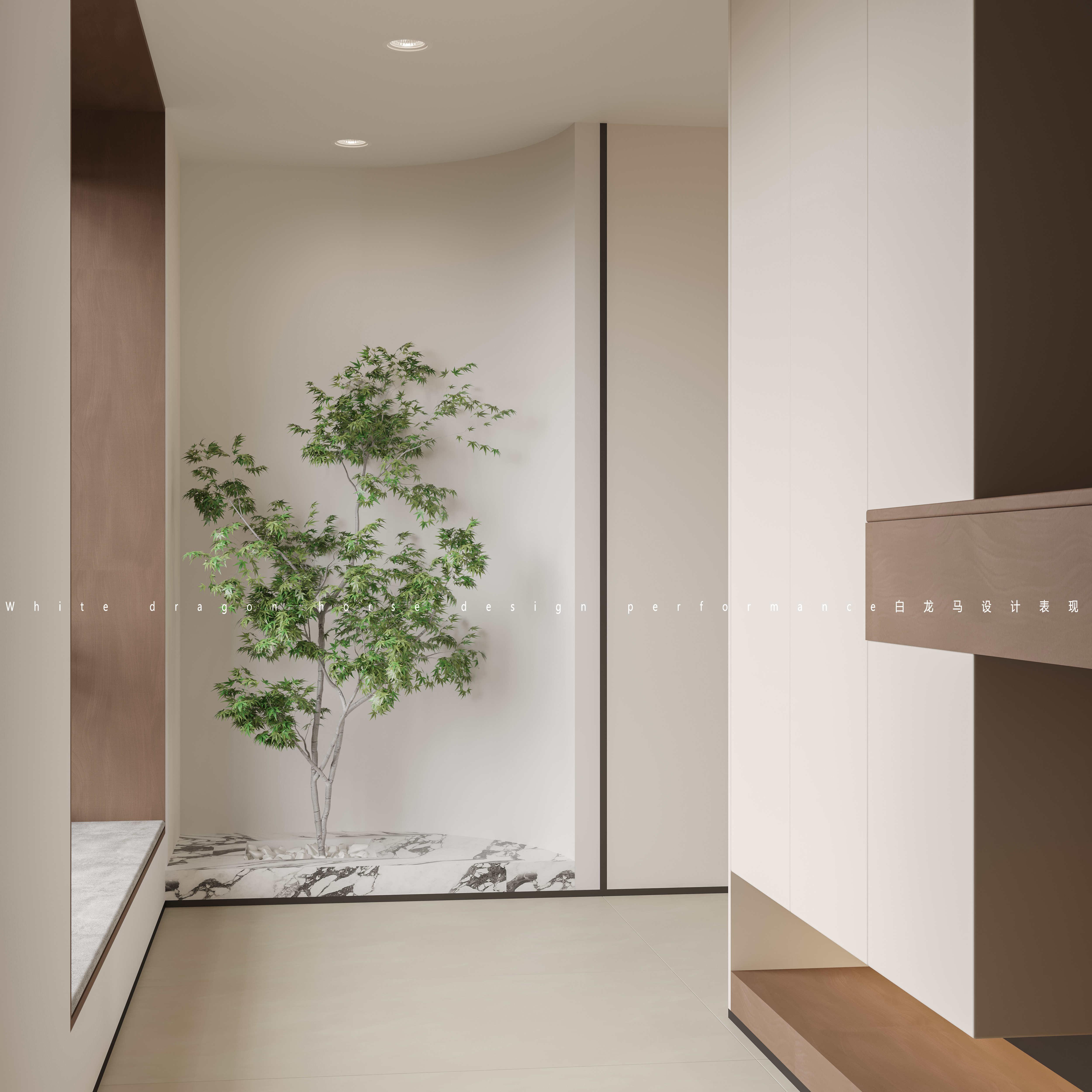 挑空别墅奶油风-0