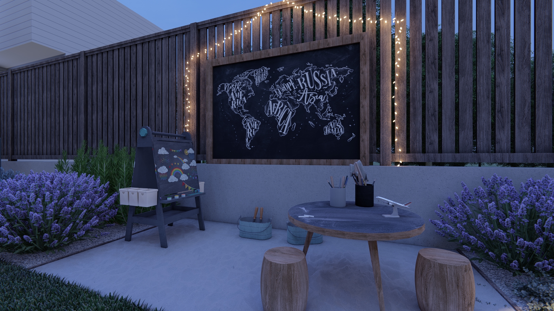 Art corner in a small backyard-6