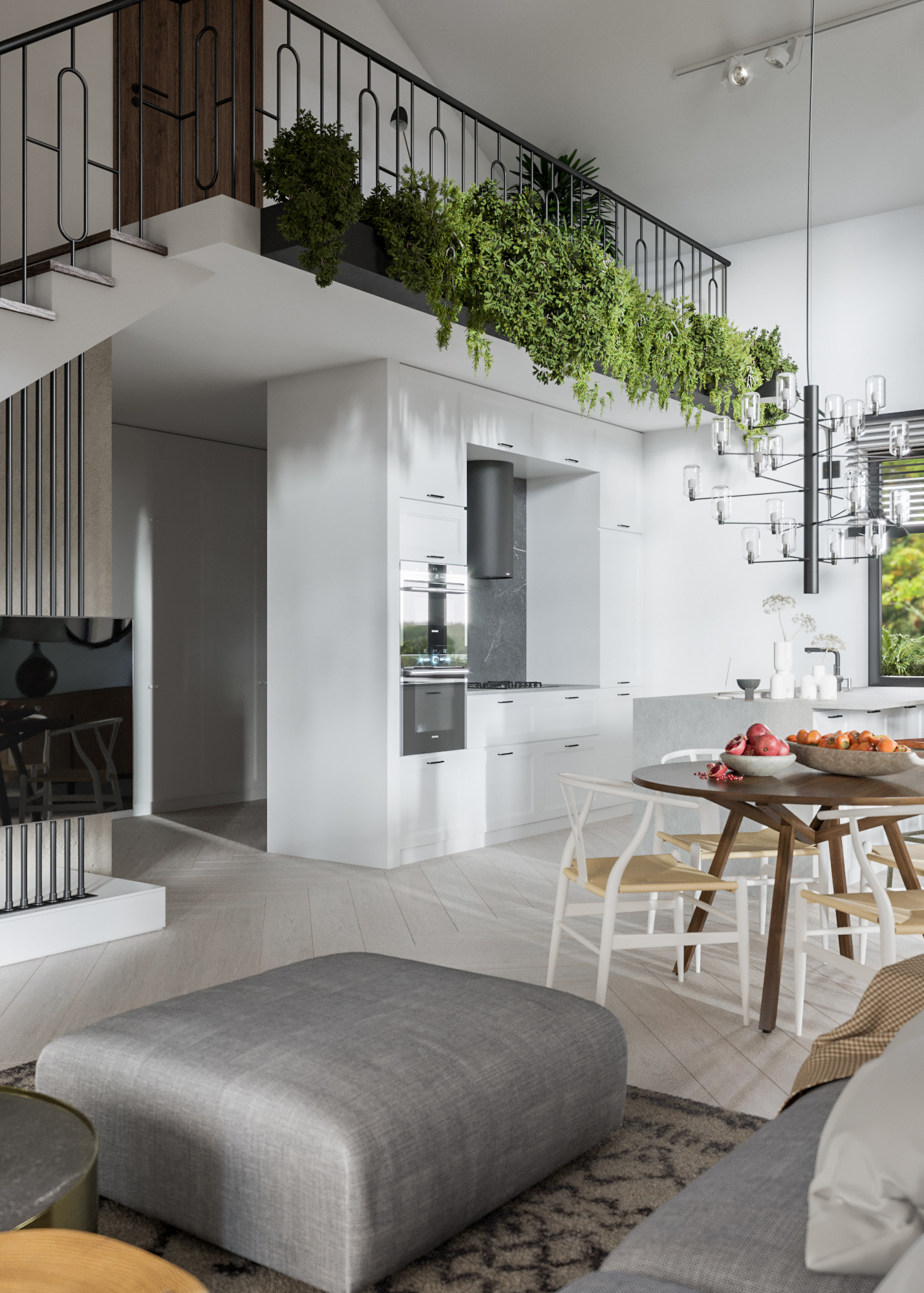 Guryevskaya Sloboda 村 1 号别墅室内设计丨Sergey Kachalov-9