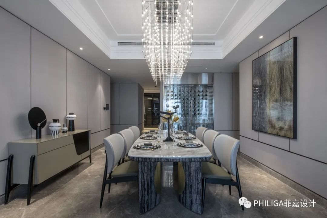 天津招商津湾天玺 296㎡样板间 | 复古摩登,重新定义生活格调-19