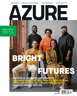 AZURE 是一本屡获殊荣的国际杂志，专注于当代建筑和设计。提供建筑、室内设计、产品设计、景观设计和都市主义的报道。通过顶级建筑师和设计师的简介、变革性项目的故事以及来自世界各地主要设计博览会的趋势新闻，AZURE 预测未来，提供宝贵的洞察力，并聚焦于重要的问题、想法和人物。