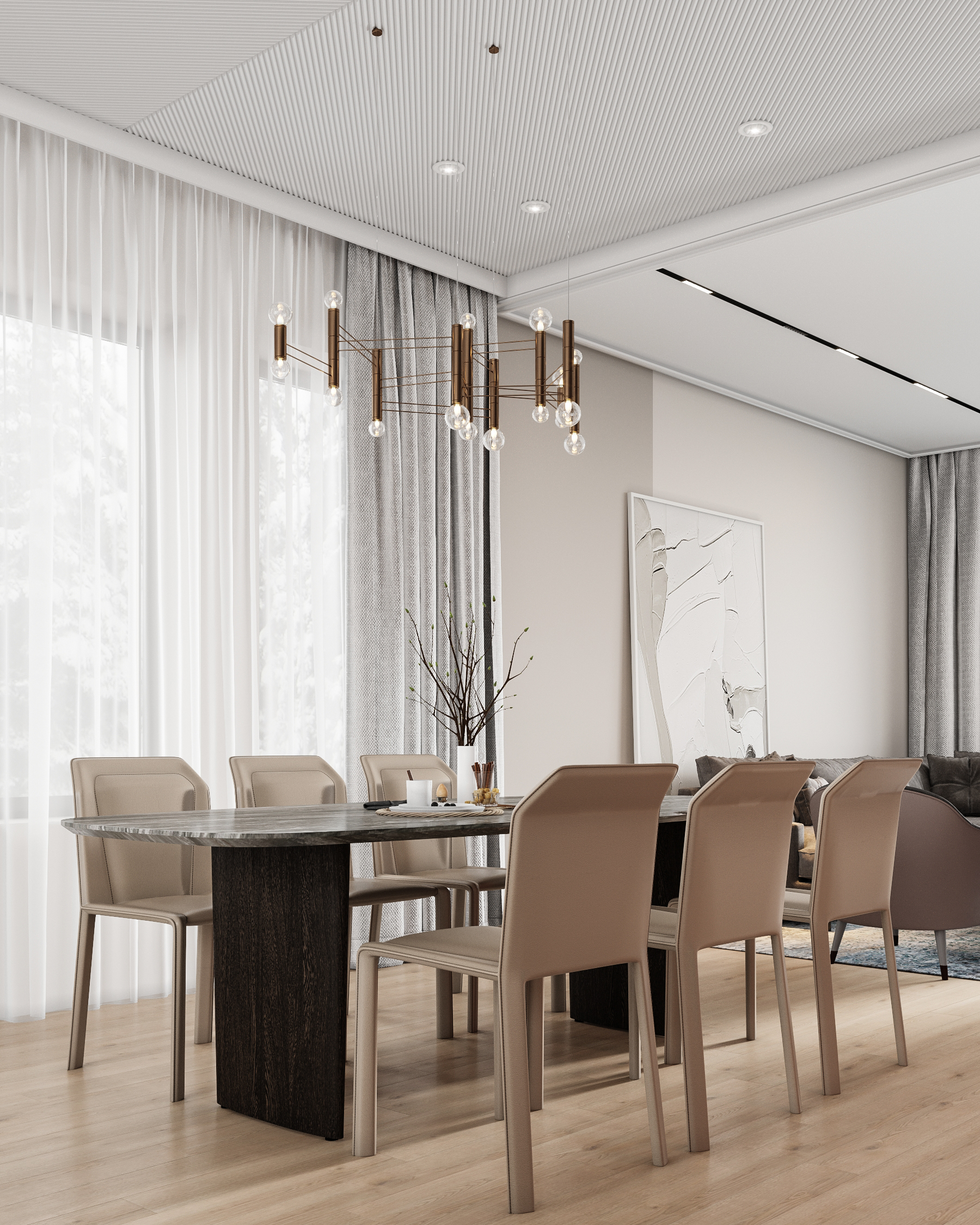 Кухня-гостиная в доме-2