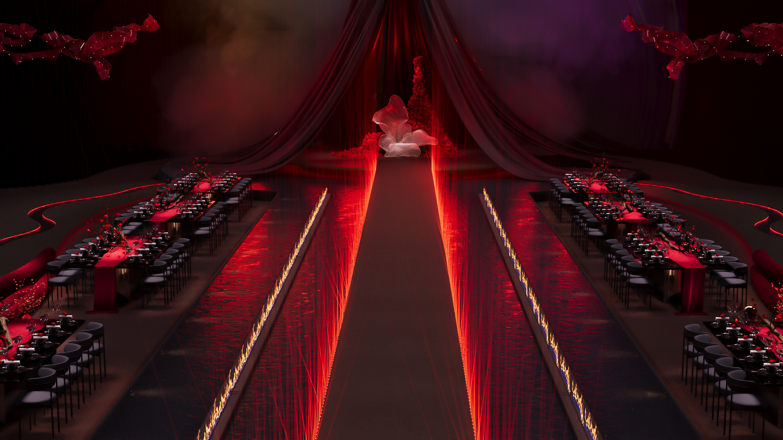 Red Light Wedding hall Design-0