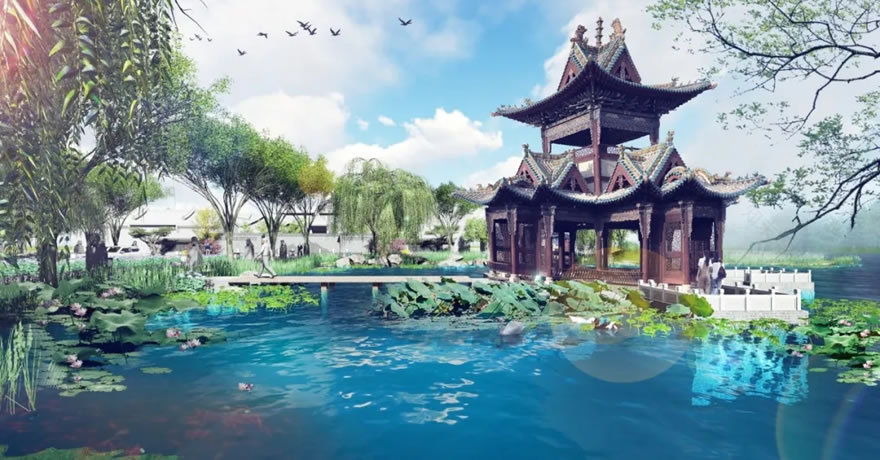 中国院子(南北院子)景观绿化工程-64