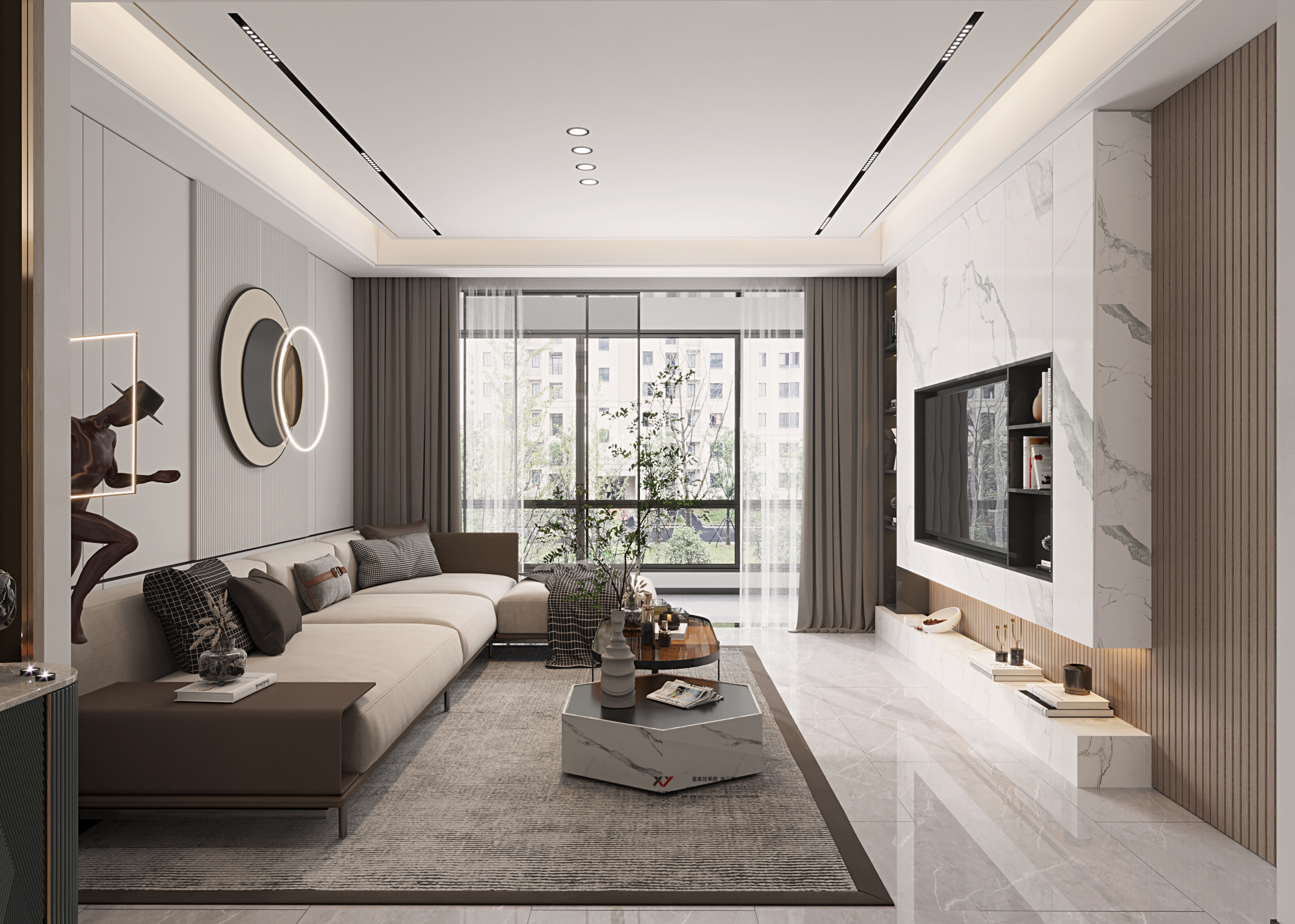 现代黑白灰简约家居空间设计-8