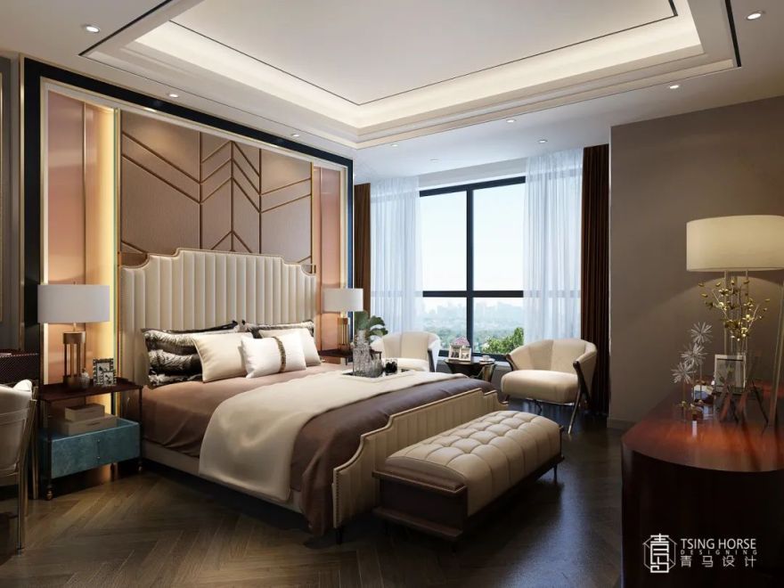 西安公馆一号 198㎡轻奢大平层设计 | 温馨、硬朗与轻奢的平衡-35