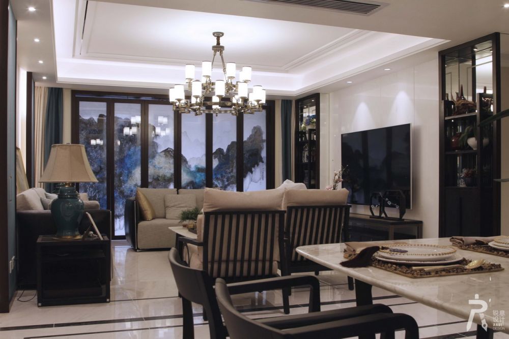 西安锐意设计-- 现代中式紫薇•永和坊 230㎡大宅-8