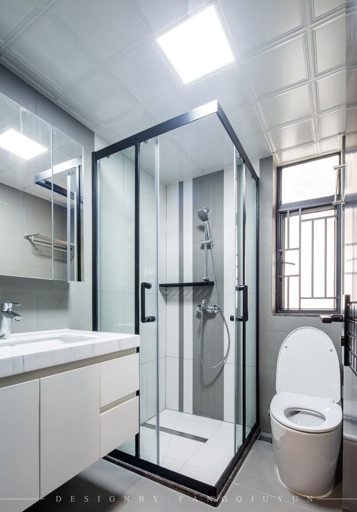 灰色调开放式家居设计,巧妙收纳空间利用-40