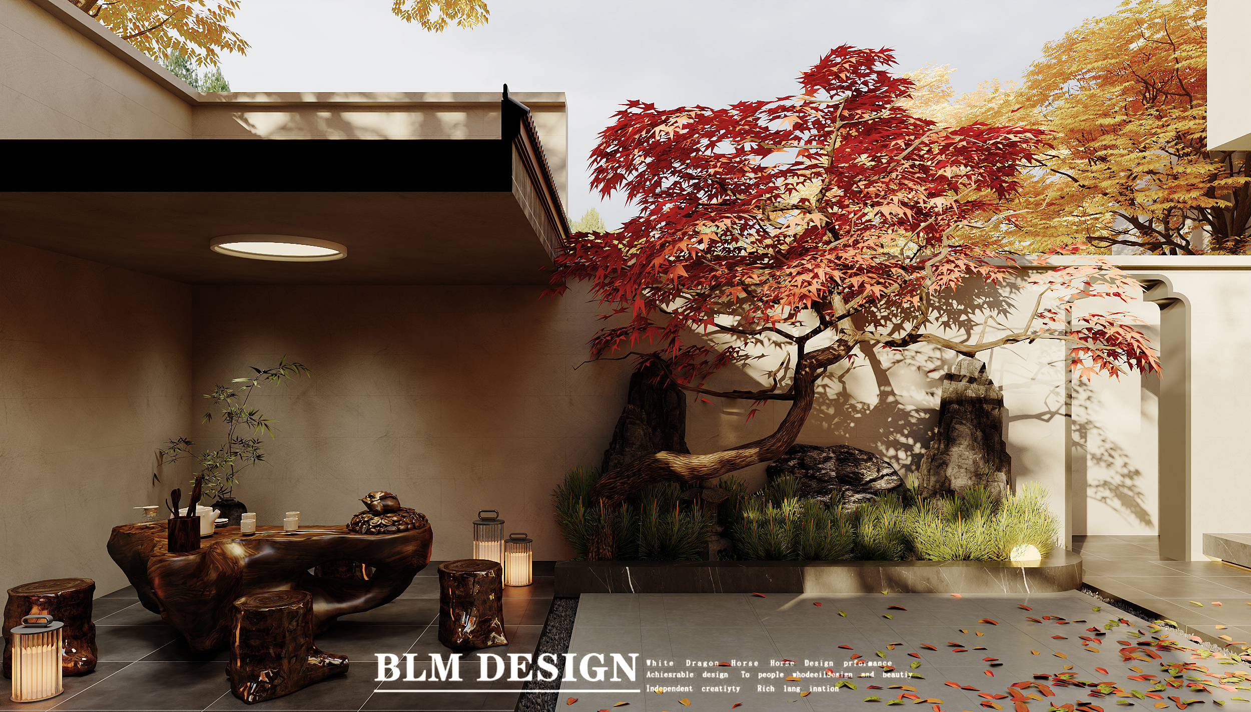 新中式家装庭院案例-1