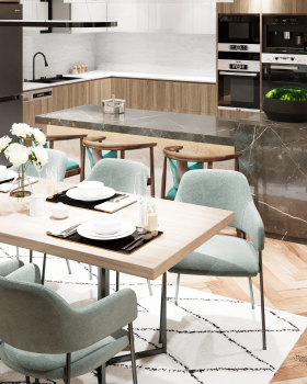 Dining room + Kitchen