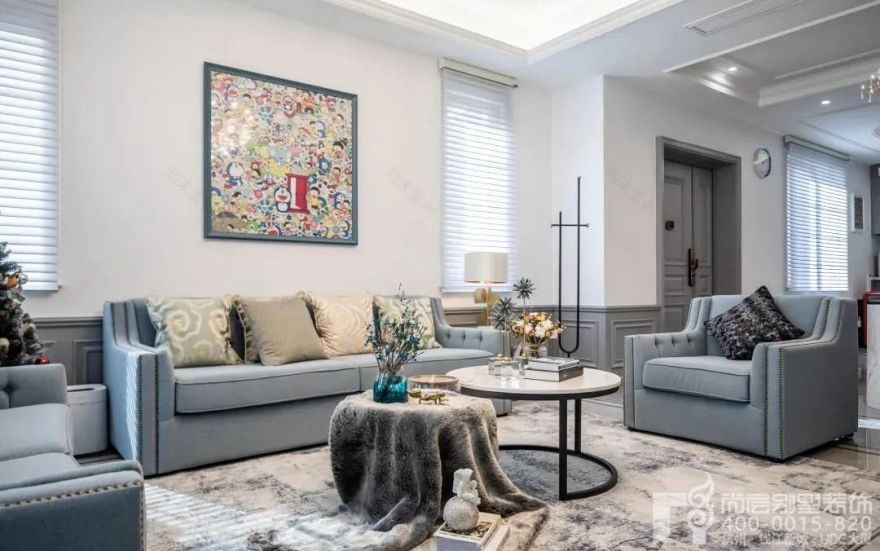 现代美式别墅设计丨尚层别墅装饰-13