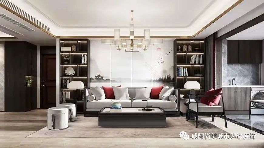 宇宏健康花城新中式风雅空间设计丨城市人家-15