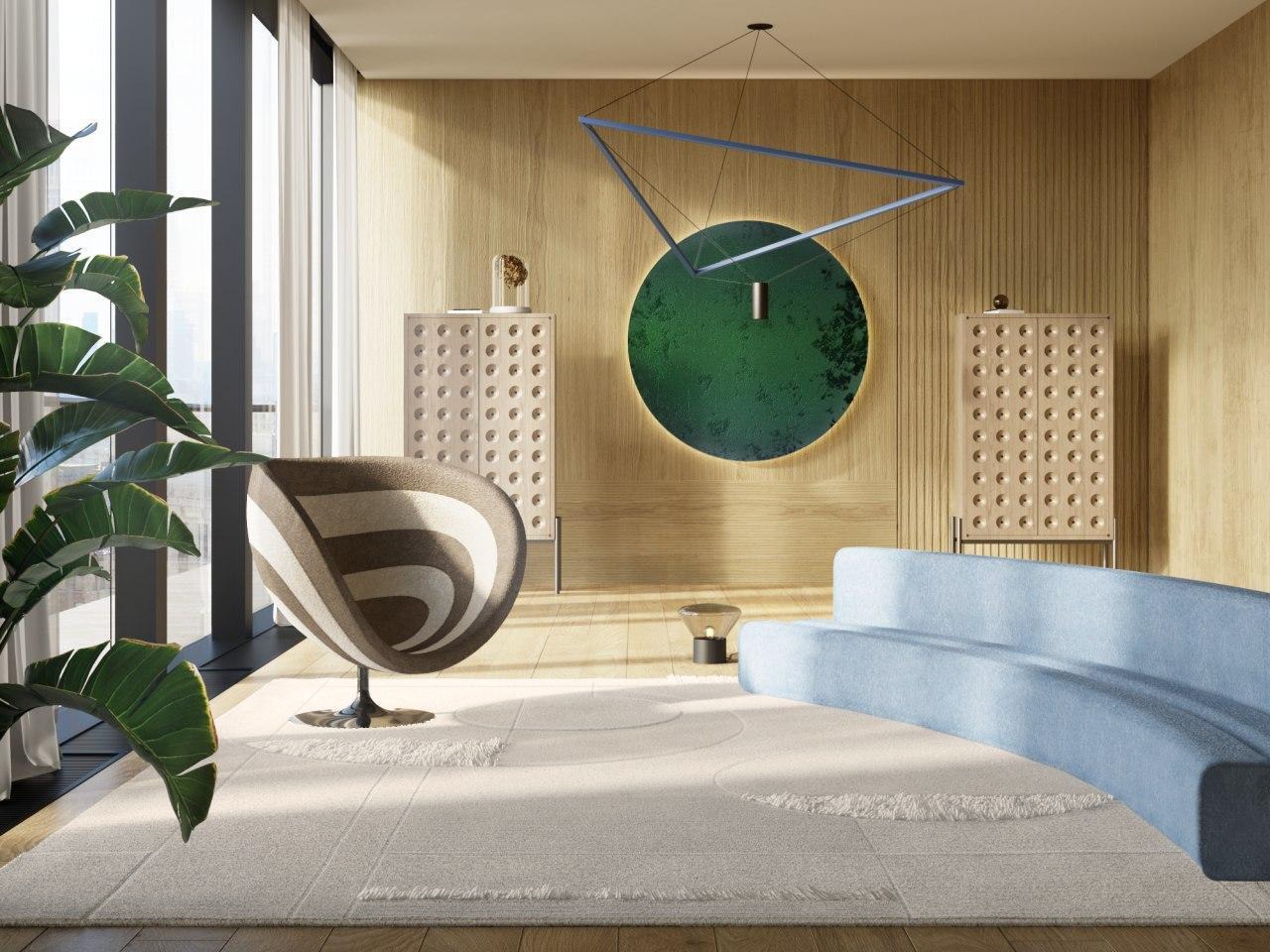 纽约 Tribeca 一居室公寓现代艺术设计丨美国纽约丨TAPIS ROUGE-12