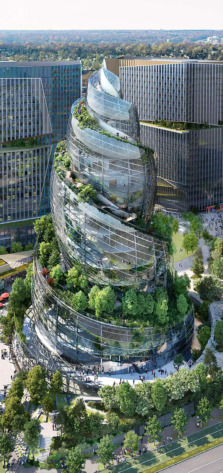 亚马逊新总部“螺旋玻璃塔”丨NBBJ-8